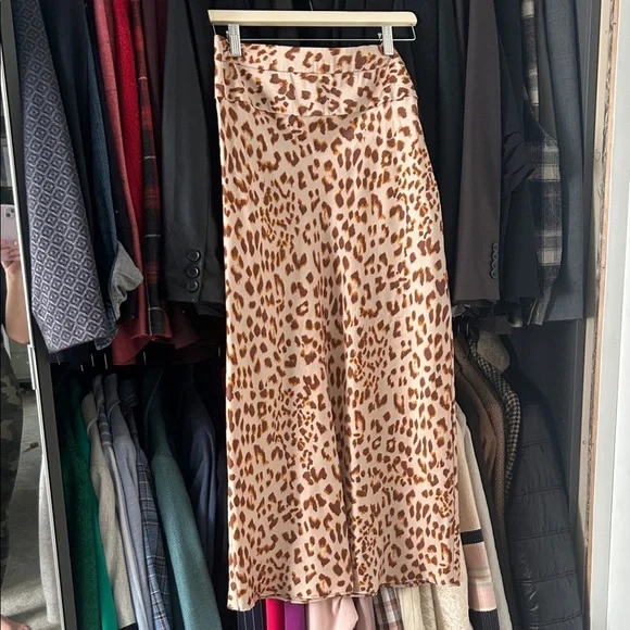 Free People Leopard Print Midi Skirt - Picture 4 of 4